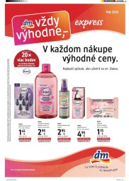 dm drogerie leták  s platnosťou 1. 5. - 31. 5. 2026 express